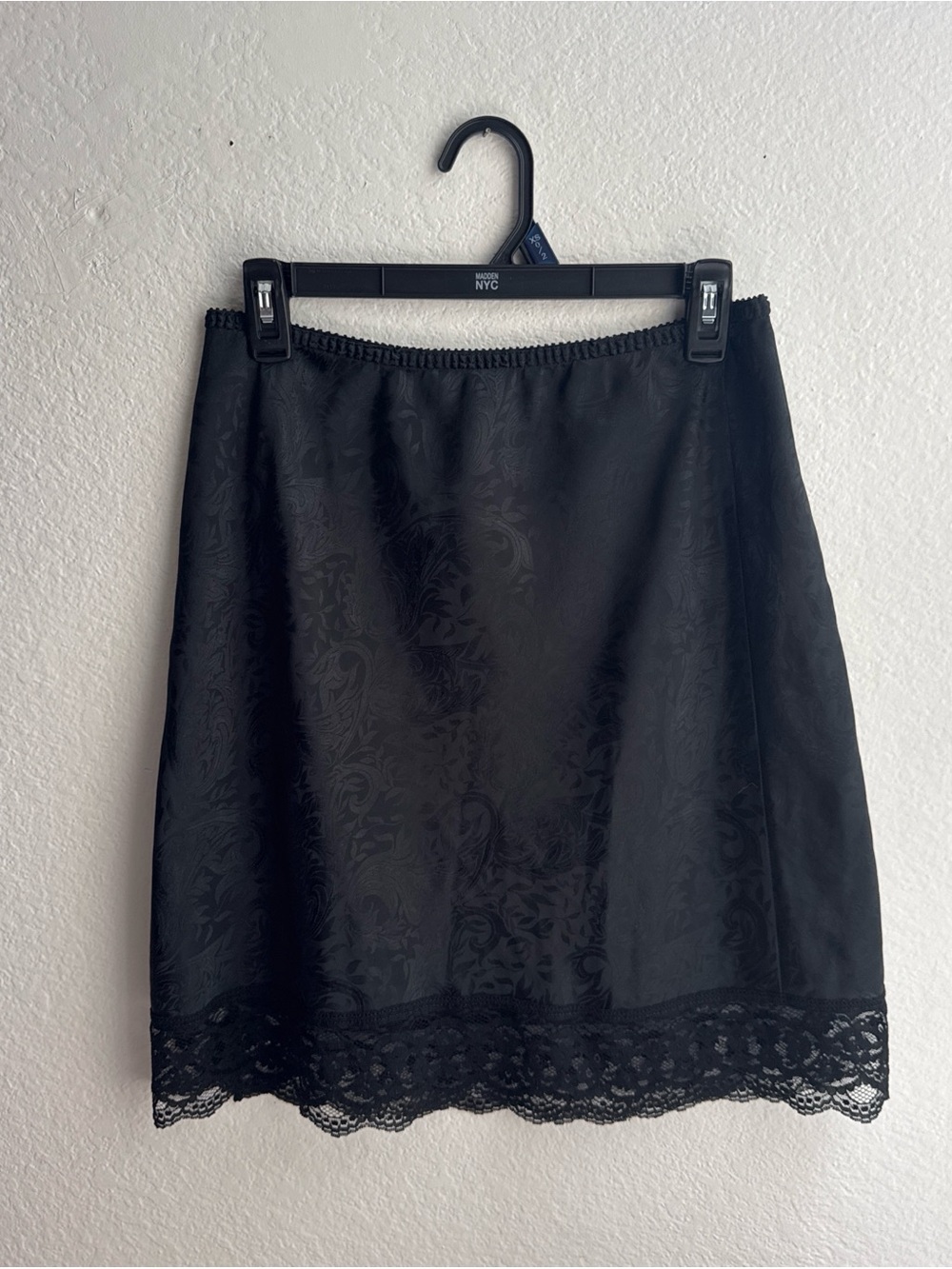 Black Lace Hem A-Line Slip